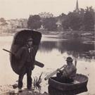 Men with coracles at Ross-on-Wye